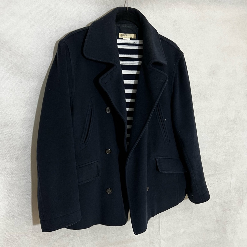 J Crew Navy Pea Coat